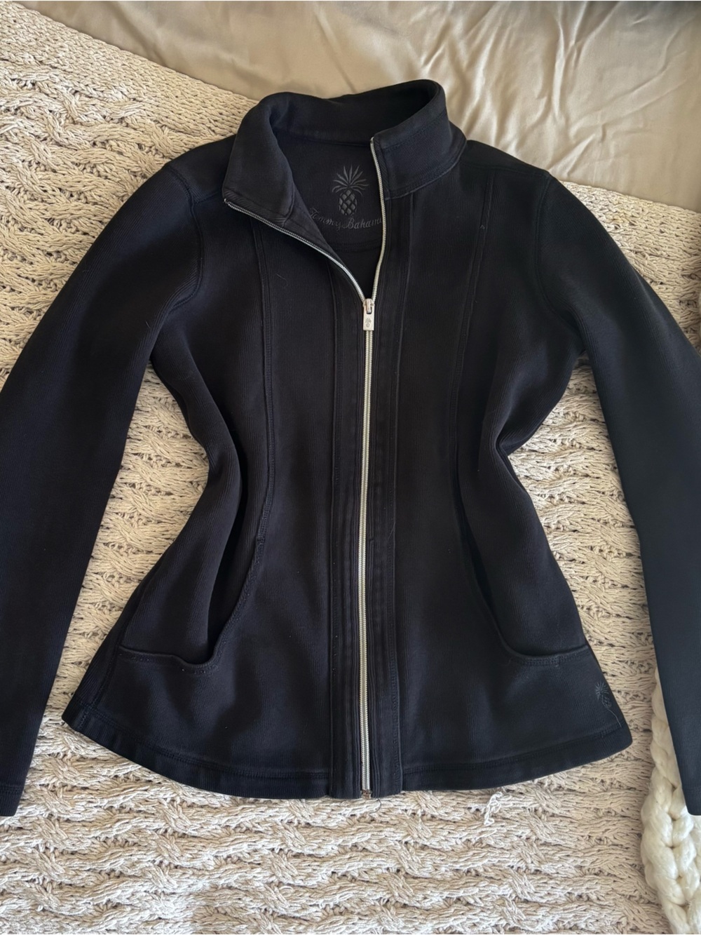 Tommy Bahama Black Full-Zip Utility Jacket